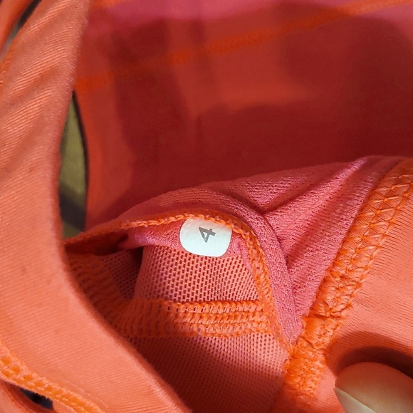 Lululemon Wild Tank. 2 in 1 bra. Purple and neon pink, smal grey stripes.4 - Picture 8 of 8